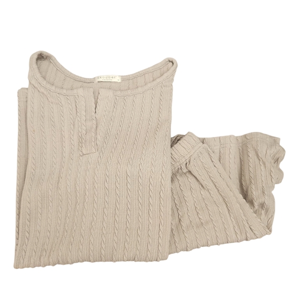 None Other - Ekouaer Ribbed Knit Set Short Sleeve Top Shorts Sleepwear Size M